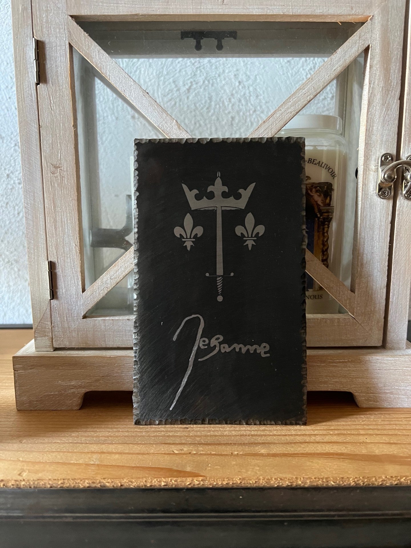 plaque métalique "Jehanne"